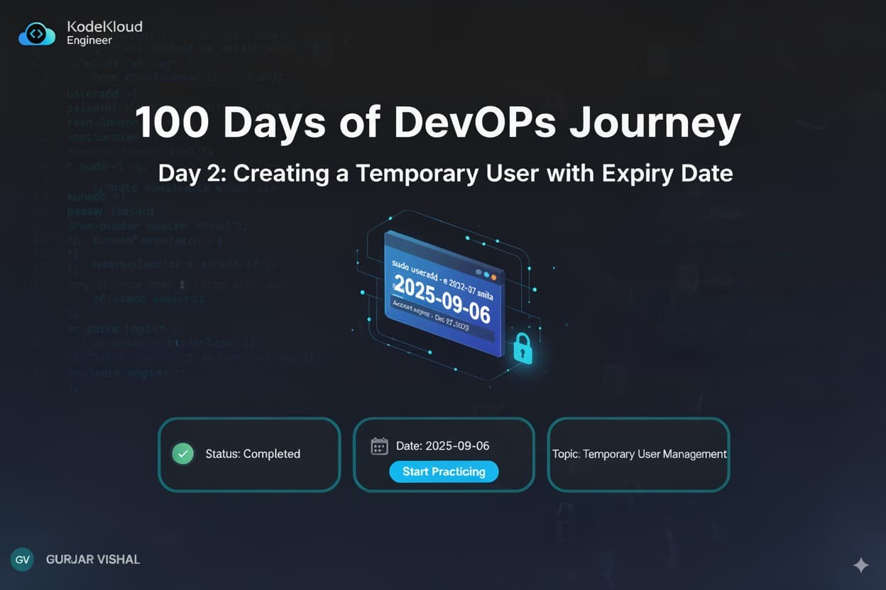 100 Days of DevOps – Day 2: Creating a Temporary User with Expiry Date